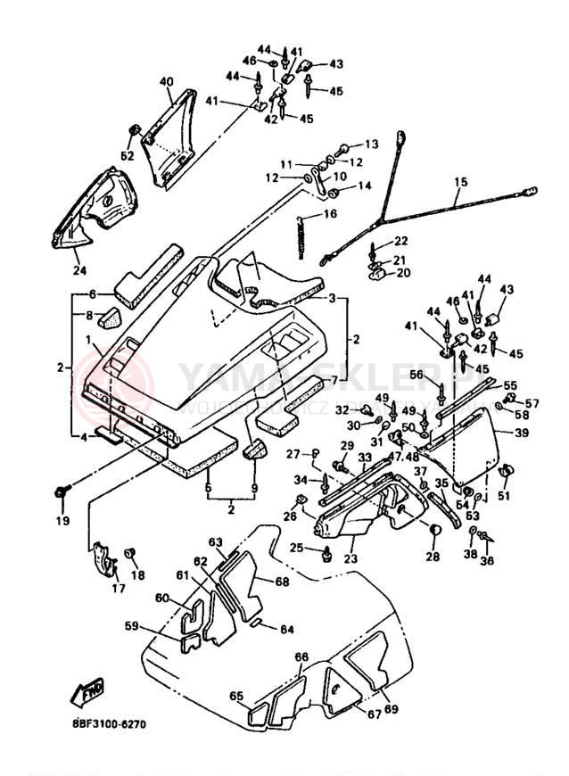 Schemat "Osłony" do Yamaha PHAZER SS ELECTRIC PZ480EB
