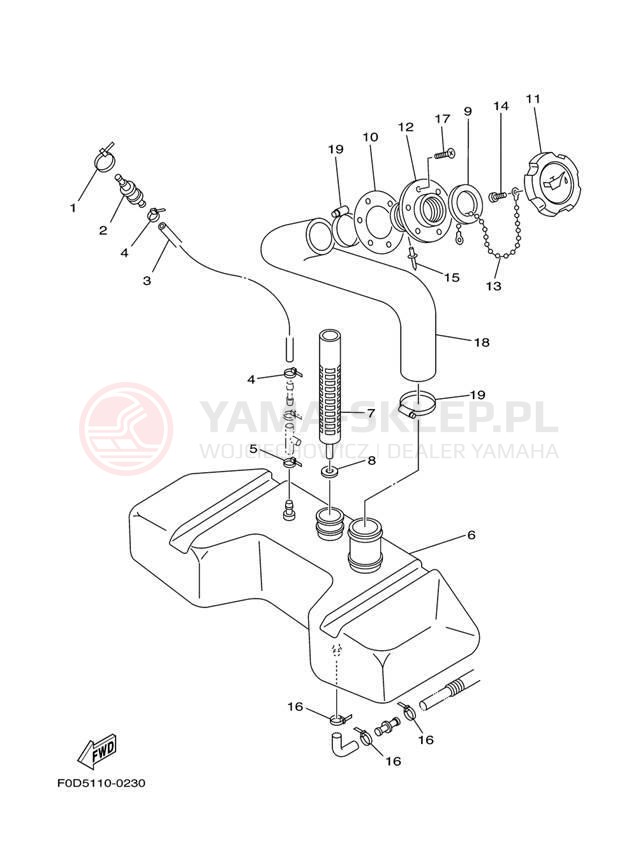 Schemat "Miska olejowa" do Yamaha XL800 XA800Y