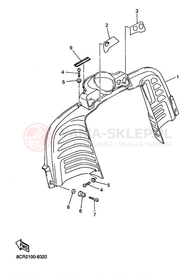 Schemat "INSTRUMENT PANEL" do Yamaha VENTURE 500 VT500B/VT600B