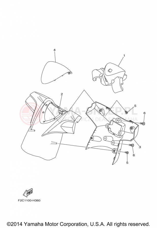 Schemat "Półki zawieszenia" do Yamaha WAVERUNNER FZS GX1800AP