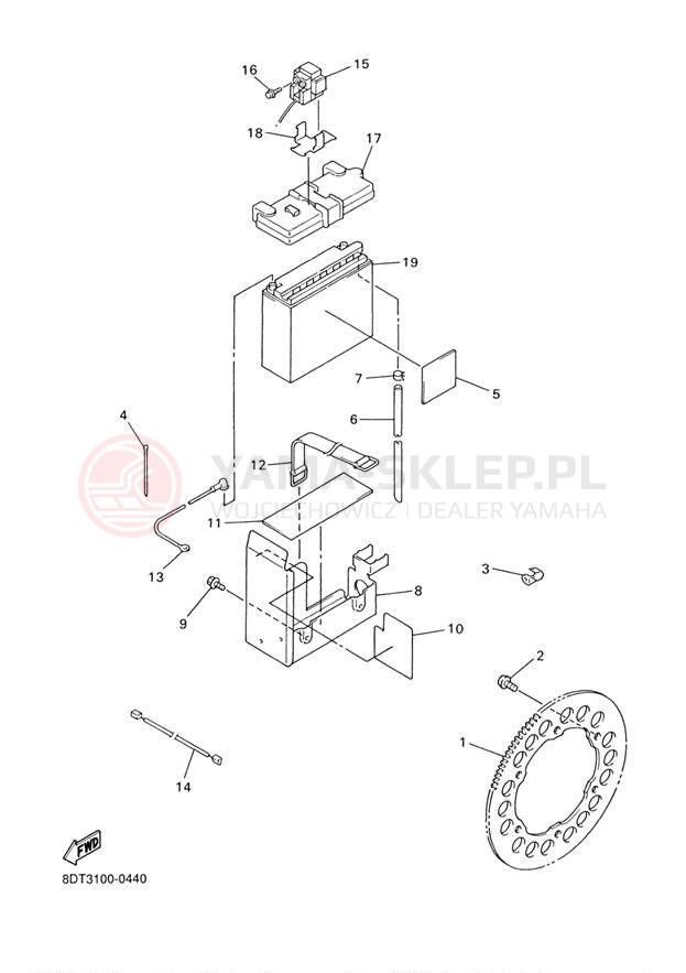 Schemat "układ elektryczny" do Yamaha VENTURE 500 VT500D/VX500DXD