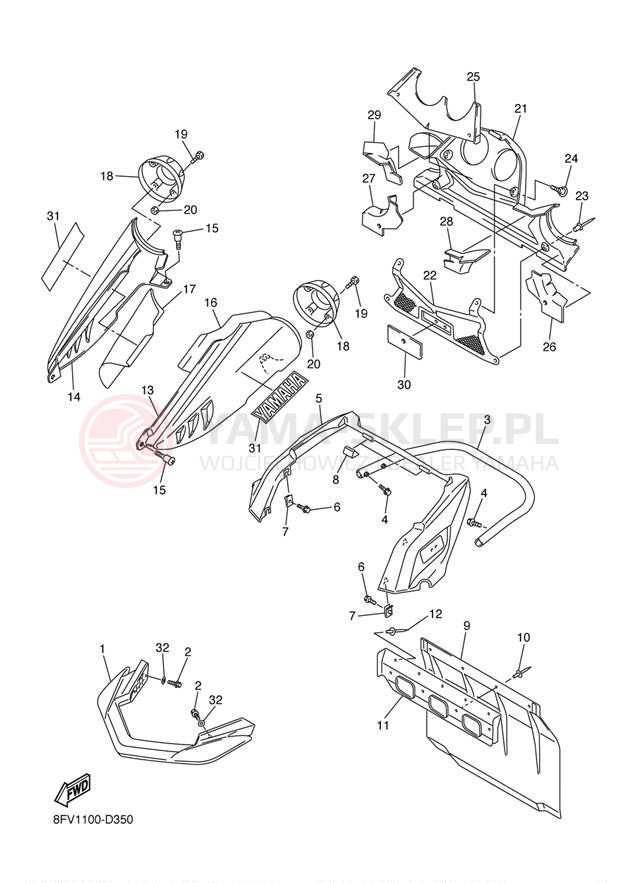 Schemat "zderzak" do Yamaha RX-1 RX10K