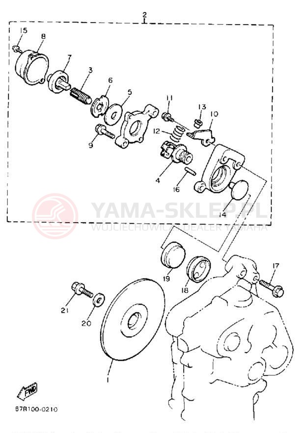 Schemat "hamulec" do Yamaha VK540 VK540EP
