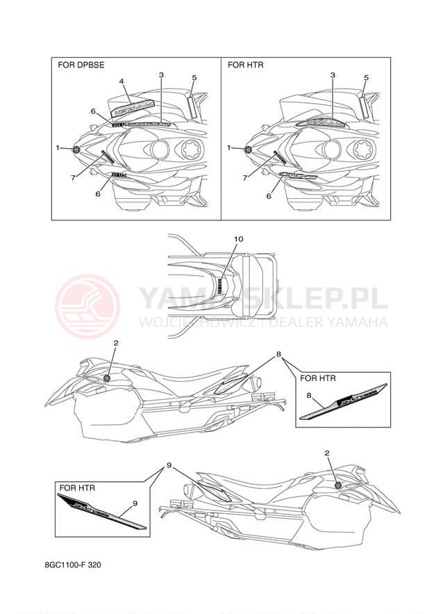 Schemat "naklejki" do Yamaha PHAZER PZ50W