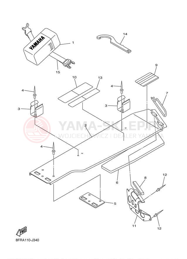 Schemat "GUARD - LUGGAGE BOX" do Yamaha APEX GT RX10GTZB/RX10GTZL