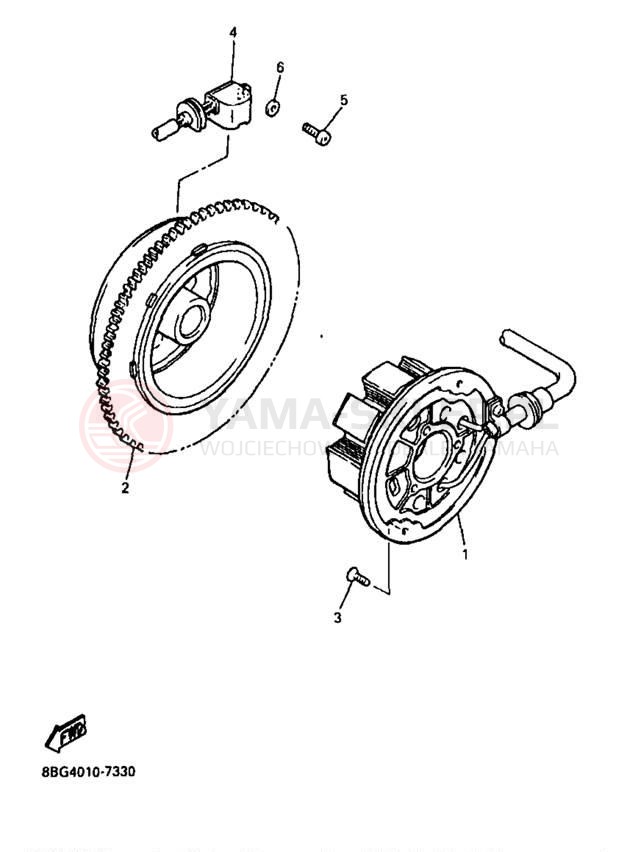 Schemat "prądnica" do Yamaha PHAZER MOUNTAIN LITE PZ480STB