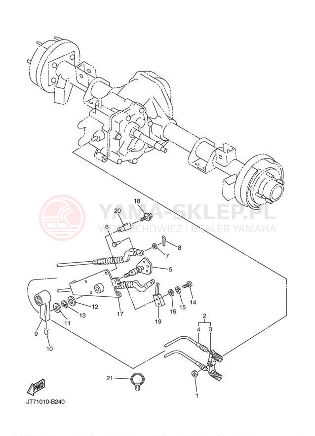 Schemat "SHIFTER" do Yamaha PRO HAULER 700 YXP700AS