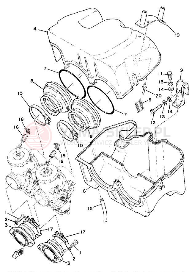 Schemat "Wtrysk paliwa" do Yamaha SRX440C
