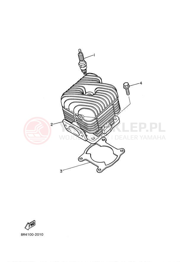 Schemat "cylinder" do Yamaha BR250TF