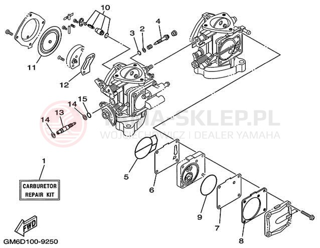 Schemat "Zestaw naprawczy" do Yamaha SUPER JET SJ700AX
