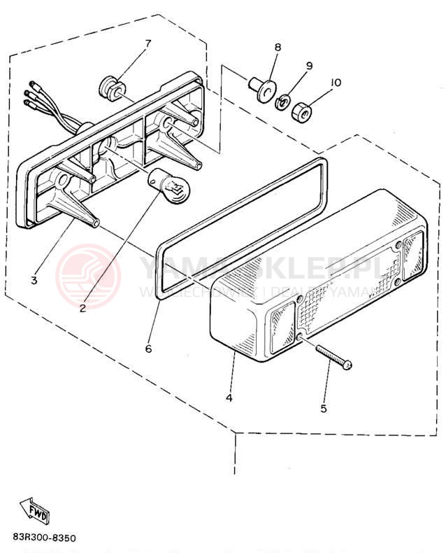 Schemat "lampa tył" do Yamaha VK540 II VK540EU