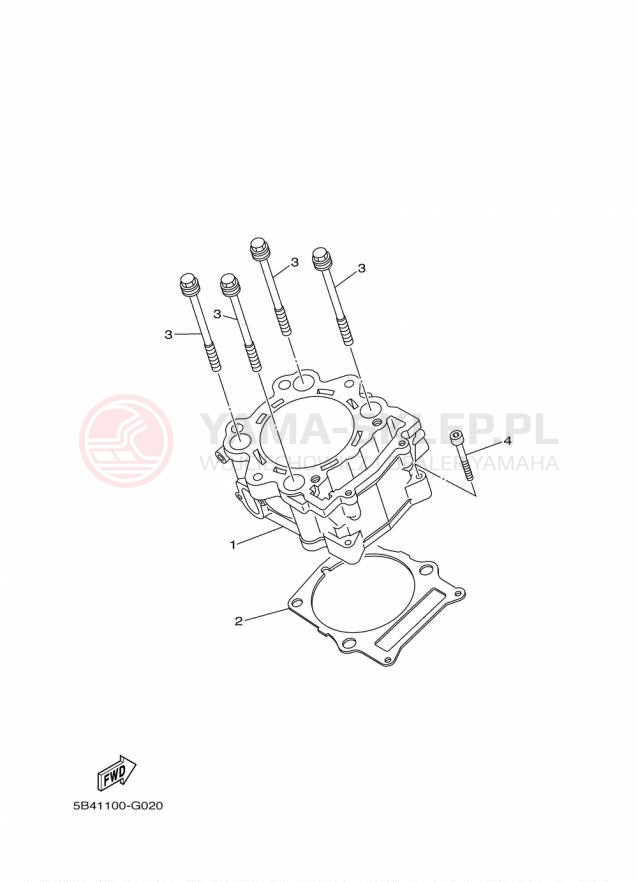 Schemat "cylinder" do Yamaha VIKING VI YXC700DFR/YXC700DFG