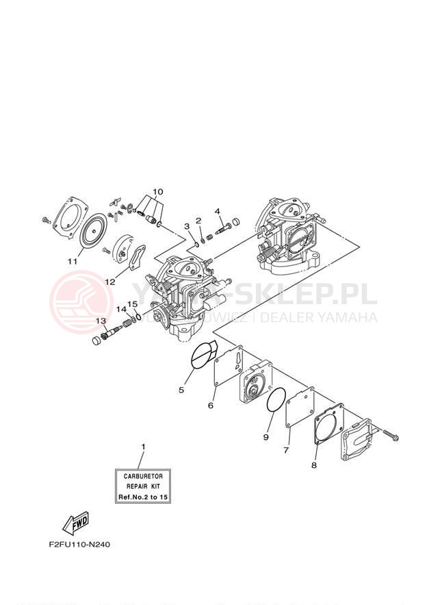 Schemat "Zestaw naprawczy" do Yamaha WAVERUNNER SUPER JET SJ700BN