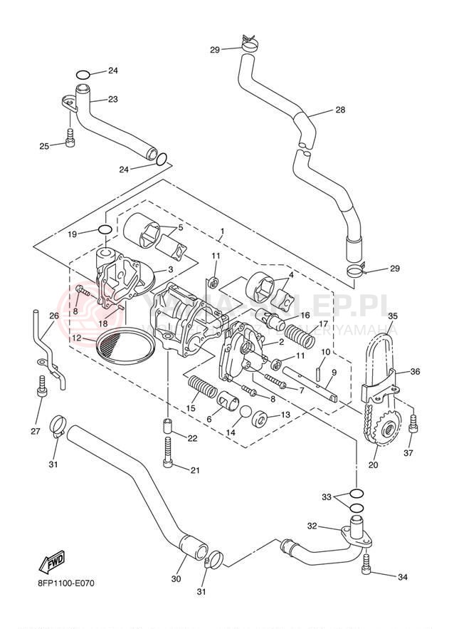 Schemat "Pompa olejowa" do Yamaha APEX MOUNTAIN RX10ML