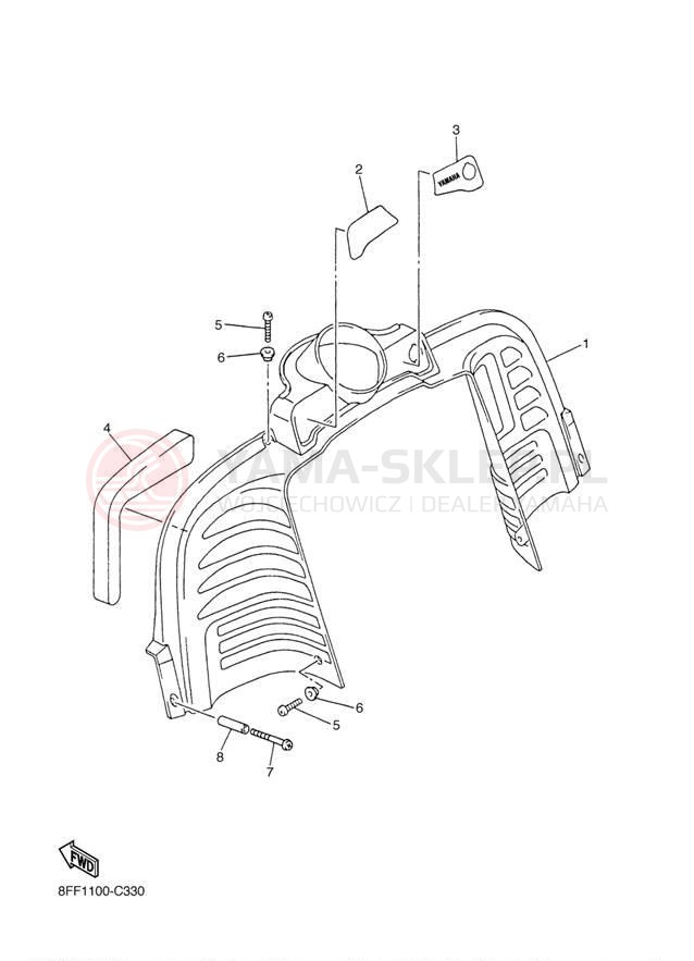Schemat "INSTRUMENT PANEL" do Yamaha SX VIPER S SXV70SJ