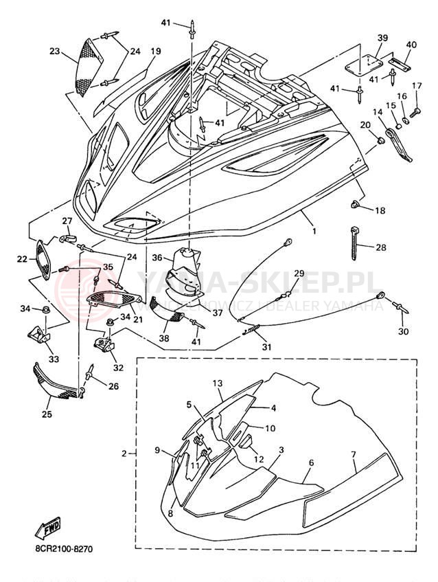 Schemat "Osłony" do Yamaha VENTURE 500 VT500B/VT600B