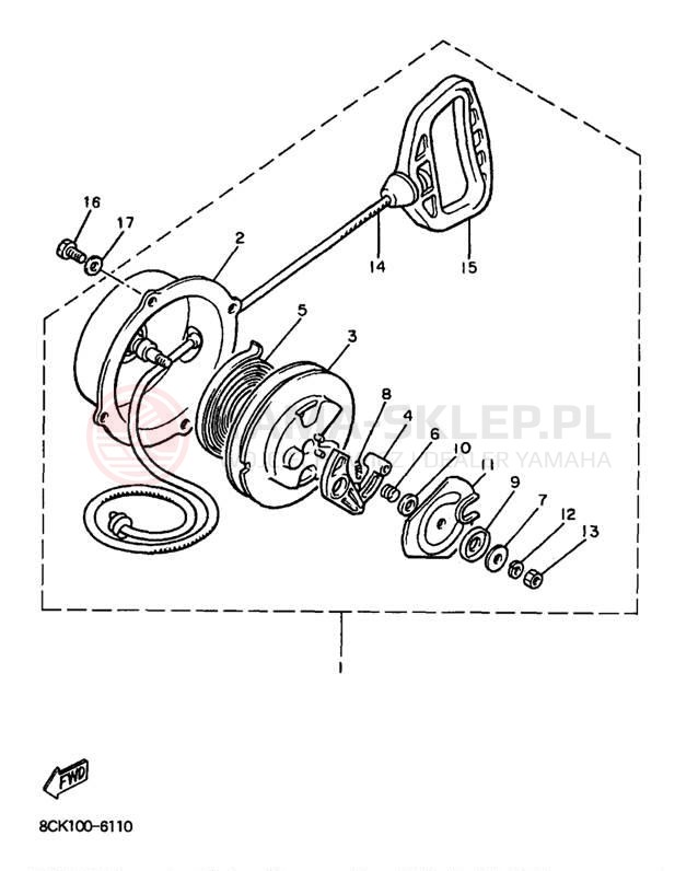 Schemat "rozrusznik" do Yamaha PHAZER SS ELECTRIC PZ480EA