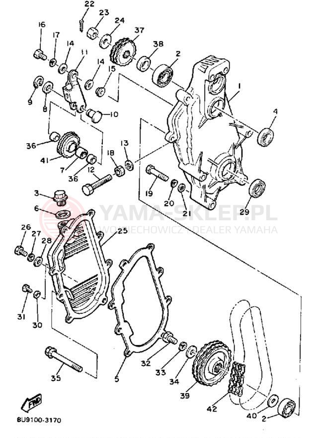 Schemat "Układ napędowy" do Yamaha V-MAX VMX540J