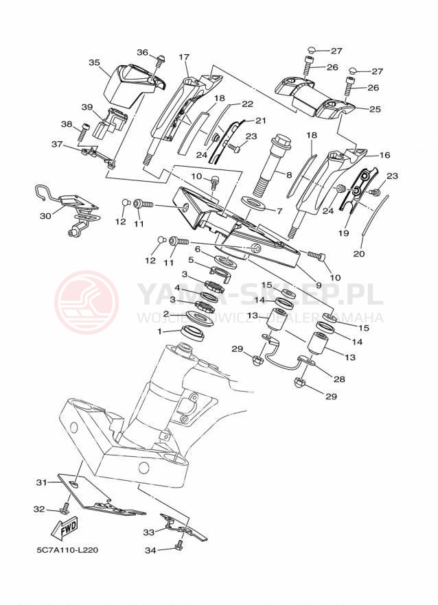 Schemat "Półki zawieszenia" do Yamaha RAIDER S XV19CSFCR/XV19CSFR