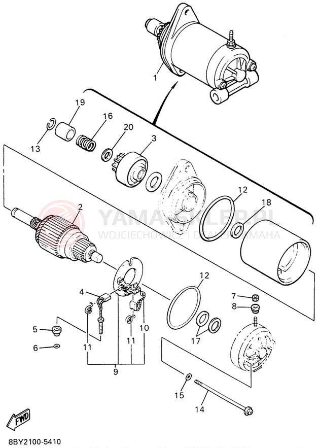 Schemat "układ elektryczny" do Yamaha PHAZER MOUNTAIN LITE PZ480STA
