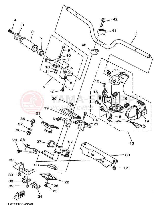 Schemat "Półki zawieszenia" do Yamaha WAVE RUNNER GP760 GP760V