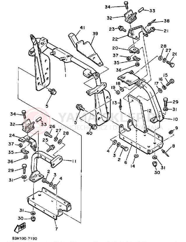 Schemat "STEERING GATE" do Yamaha V-MAX VMX540L