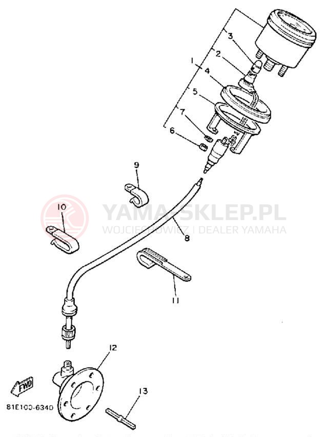 Schemat "licznik" do Yamaha INVITER CF300L