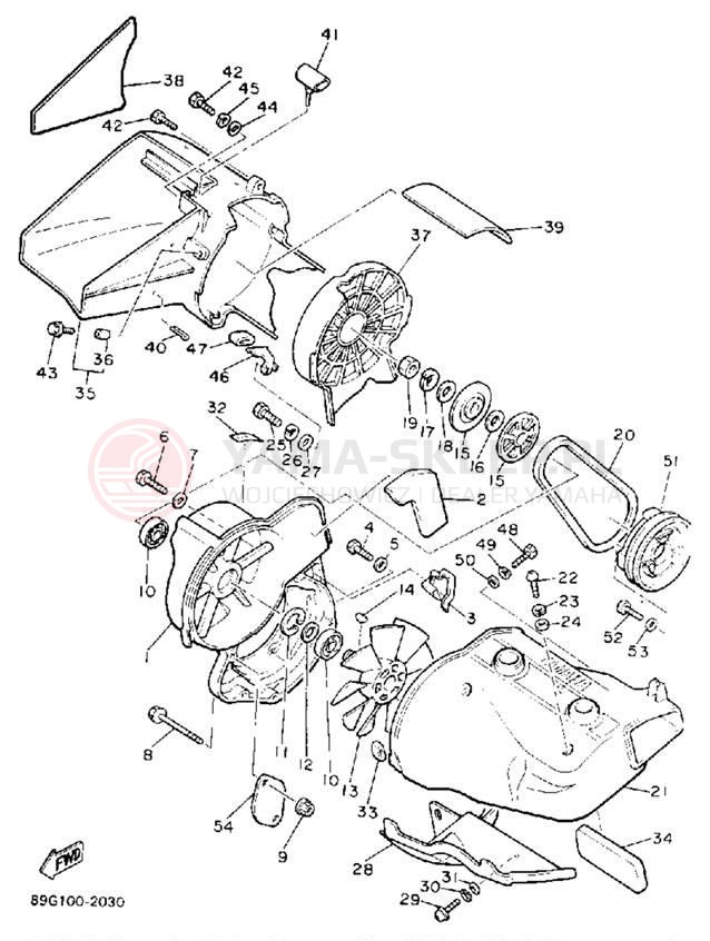 Schemat "Obudowa wentylatora" do Yamaha PHAZER II ST PZ480STT