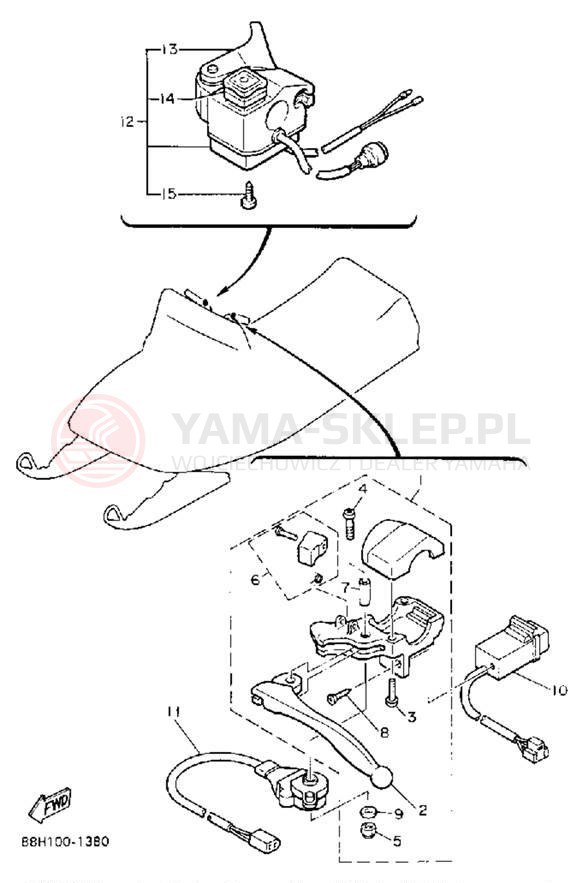 Schemat "układ elektryczny" do Yamaha VENTURE GT VT480GTS