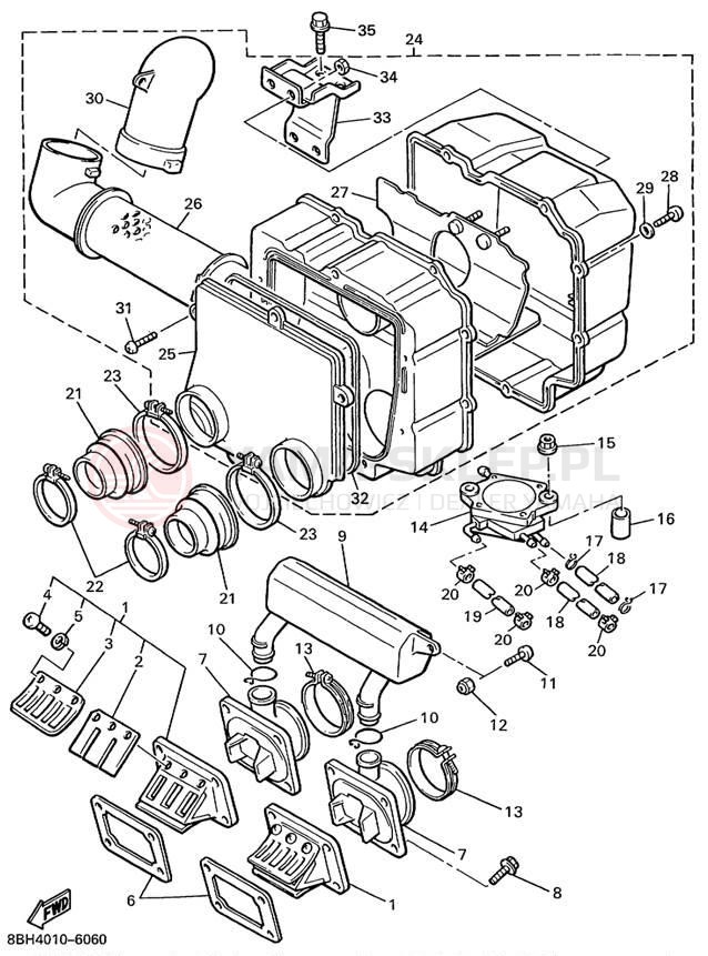 Schemat "Wtrysk paliwa" do Yamaha PHAZER MOUNTAIN LITE PZ480STC