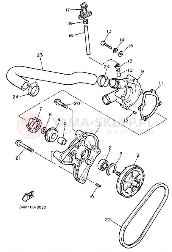 Schemat "Pompa wody" do Yamaha EXCITER EX570M