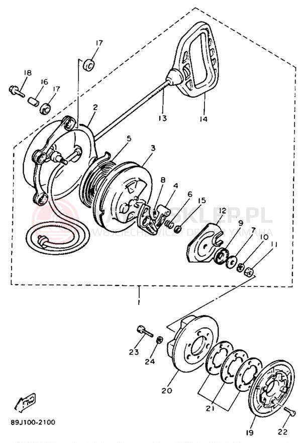 Schemat "rozrusznik" do Yamaha EXCITER II SX EX570SXT