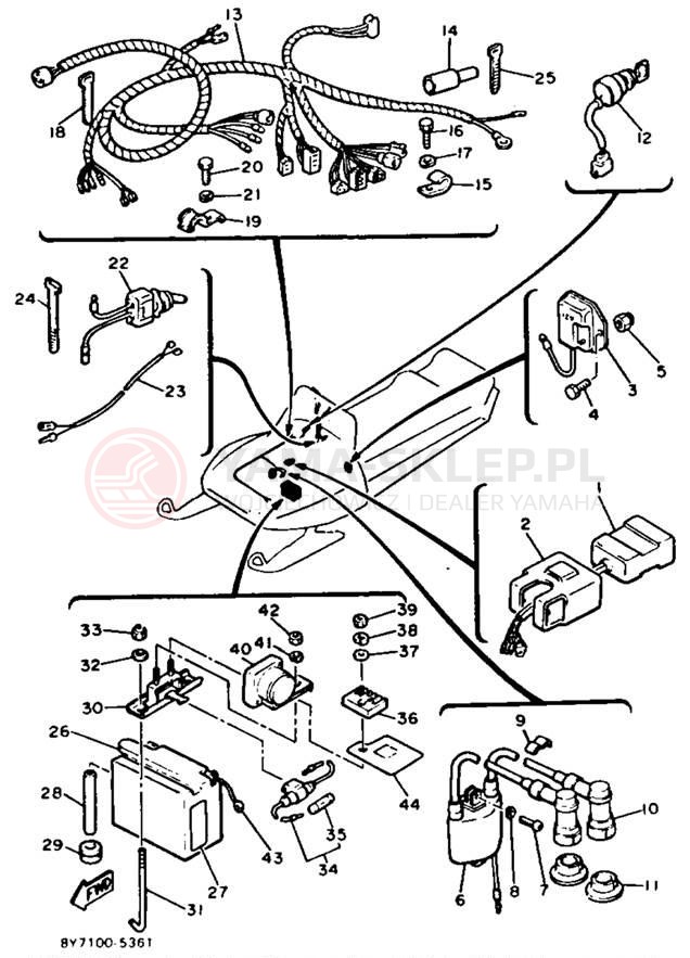 Schemat "układ elektryczny" do Yamaha XL-V XL540P