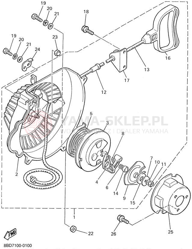 Schemat "rozrusznik" do Yamaha BRAVO LT BR250TD