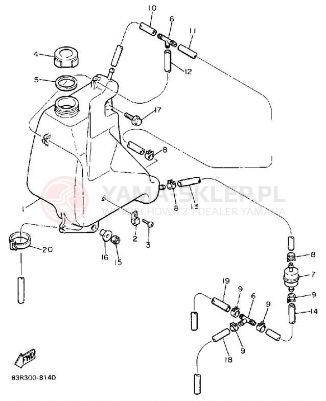 Schemat "Miska olejowa" do Yamaha VK540 VK540ER