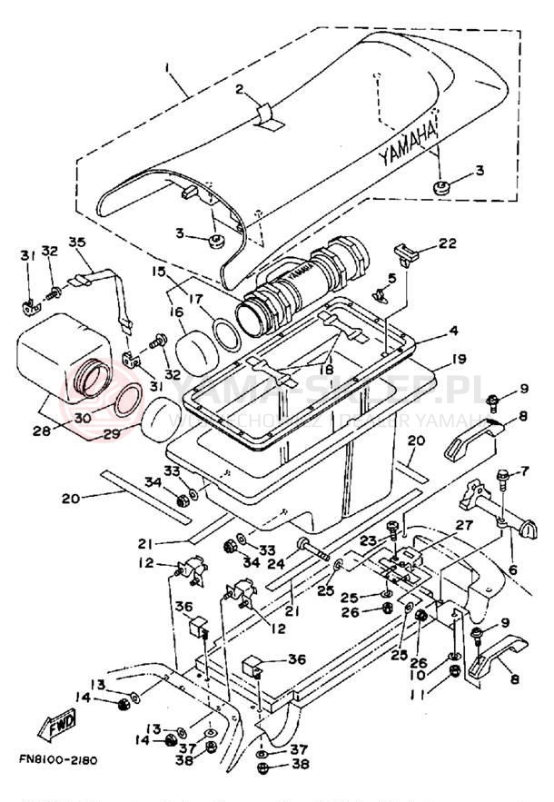 Schemat "siedzenie" do Yamaha WRB650P_61
