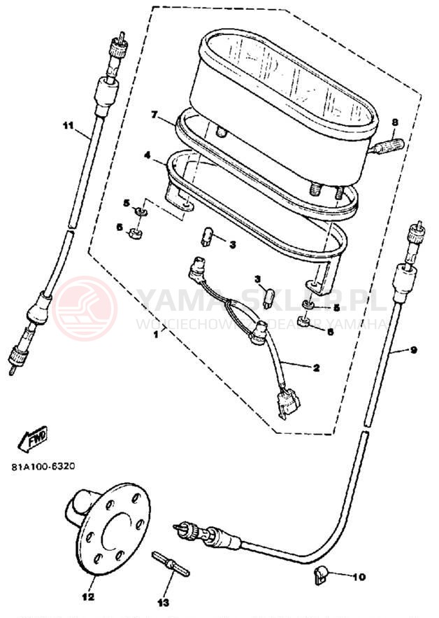 Schemat "licznik" do Yamaha EXCEL III EC340L