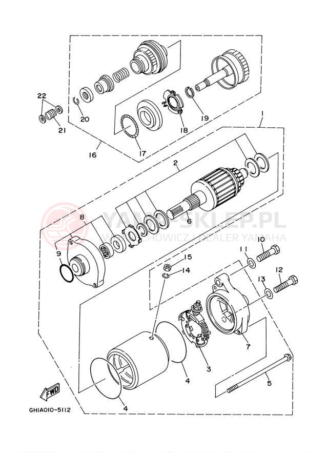 Schemat "rozrusznik" do Yamaha XL700 XL700Z