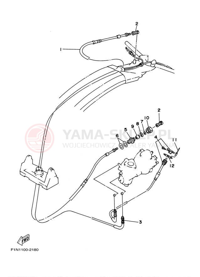 Schemat "Układ chlodzenia" do Yamaha SUPER JET SJ700BA