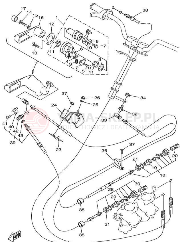 Schemat "Układ chlodzenia" do Yamaha WAVE RUNNER XL760 XL760X