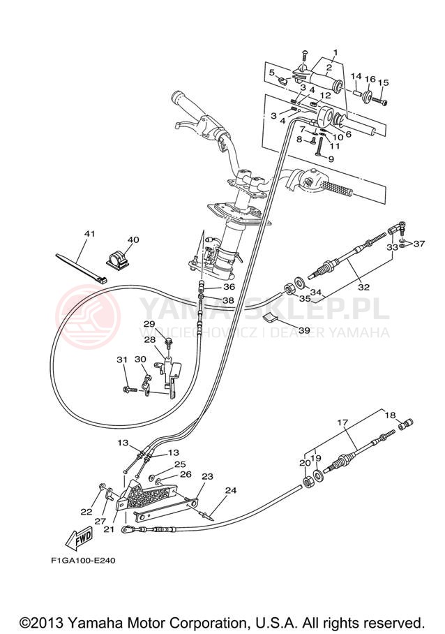 Schemat "Układ chlodzenia" do Yamaha GP1300-G E/GP1300-G