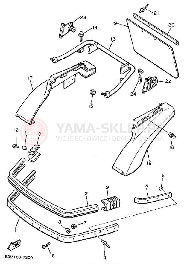 Schemat "zderzak" do Yamaha CF300M