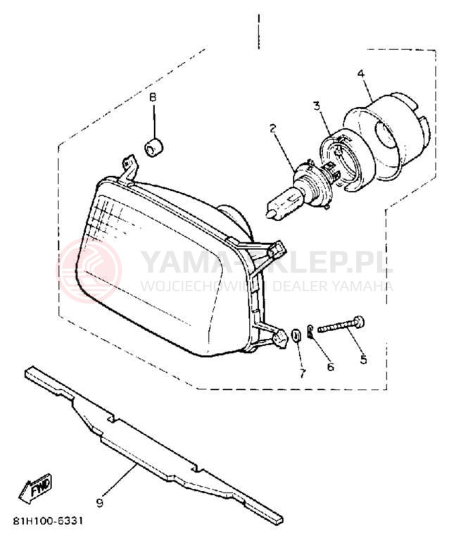 Schemat "Lampa przód" do Yamaha PHAZER II ST PZ480STR