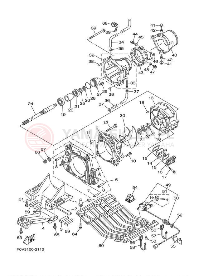 Schemat "JET UNIT" do Yamaha WaveRunner XLT1200 XA1200AD