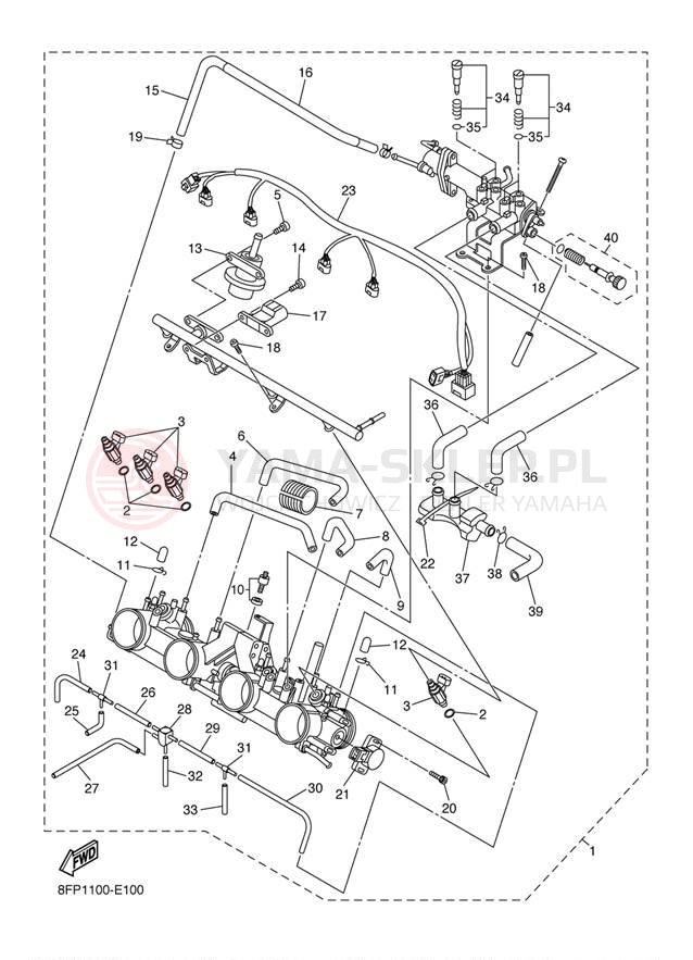 Schemat "Wtrysk paliwa" do Yamaha APEX RTX RX10RTL