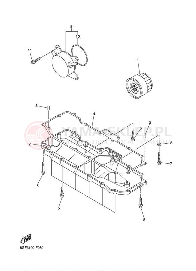 Schemat "Filtr oleju" do Yamaha NYTRO RS90NW