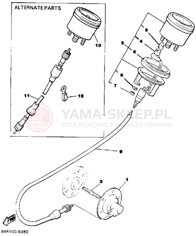 Schemat "licznik" do Yamaha VK540 VK540EP