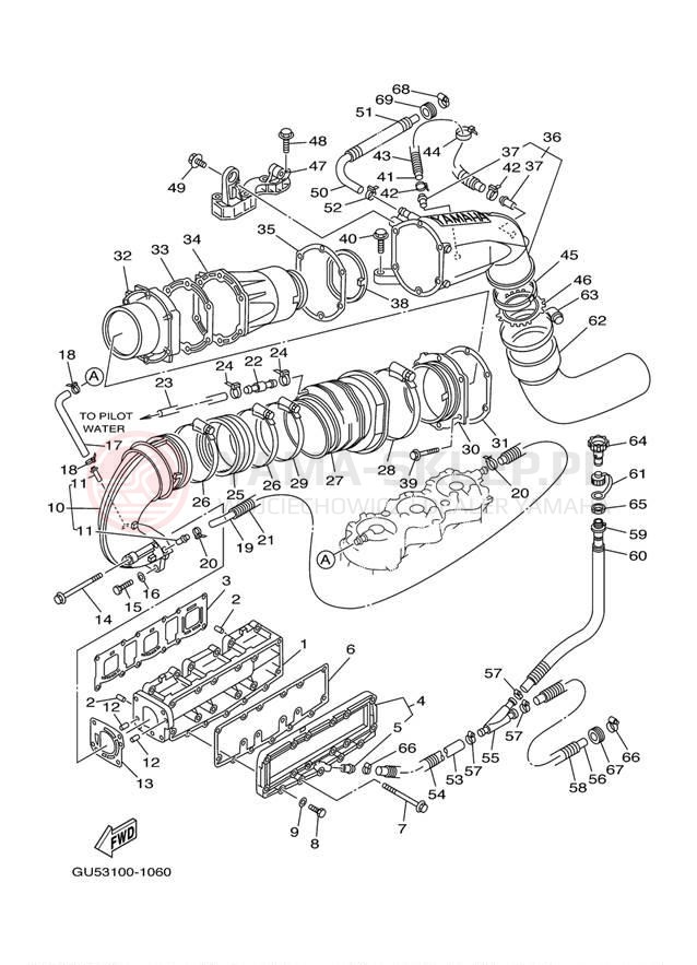Schemat "wydech" do Yamaha SUV1200 SV1200C