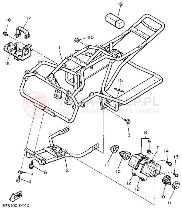 Schemat "rama" do Yamaha SNOSPORT (ELEC START) SV125EP
