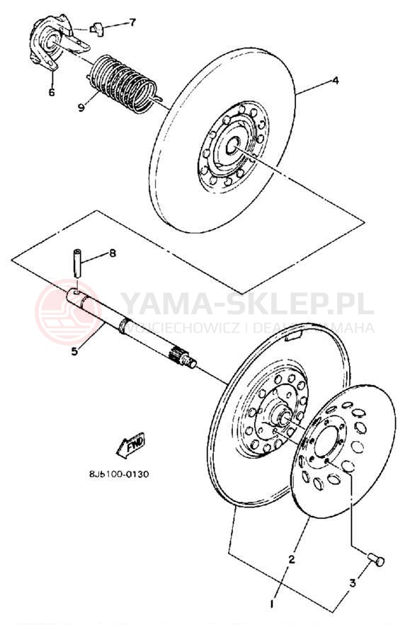 Schemat "Przeniesienie napędu" do Yamaha ENTICER 340 ET340L